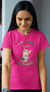 Photo de face du    T-shirt-la-tete-dans-les-nuages-rose-Capricedechat