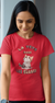 Photo de face du T-shirt-la-tete-dans-les-nuages-rouge-Capricedechat